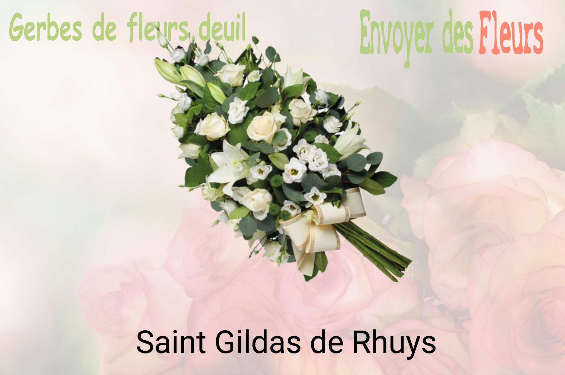 Gerbe de fleurs de deuil livrée à Saint-Gildas-de-Rhuys